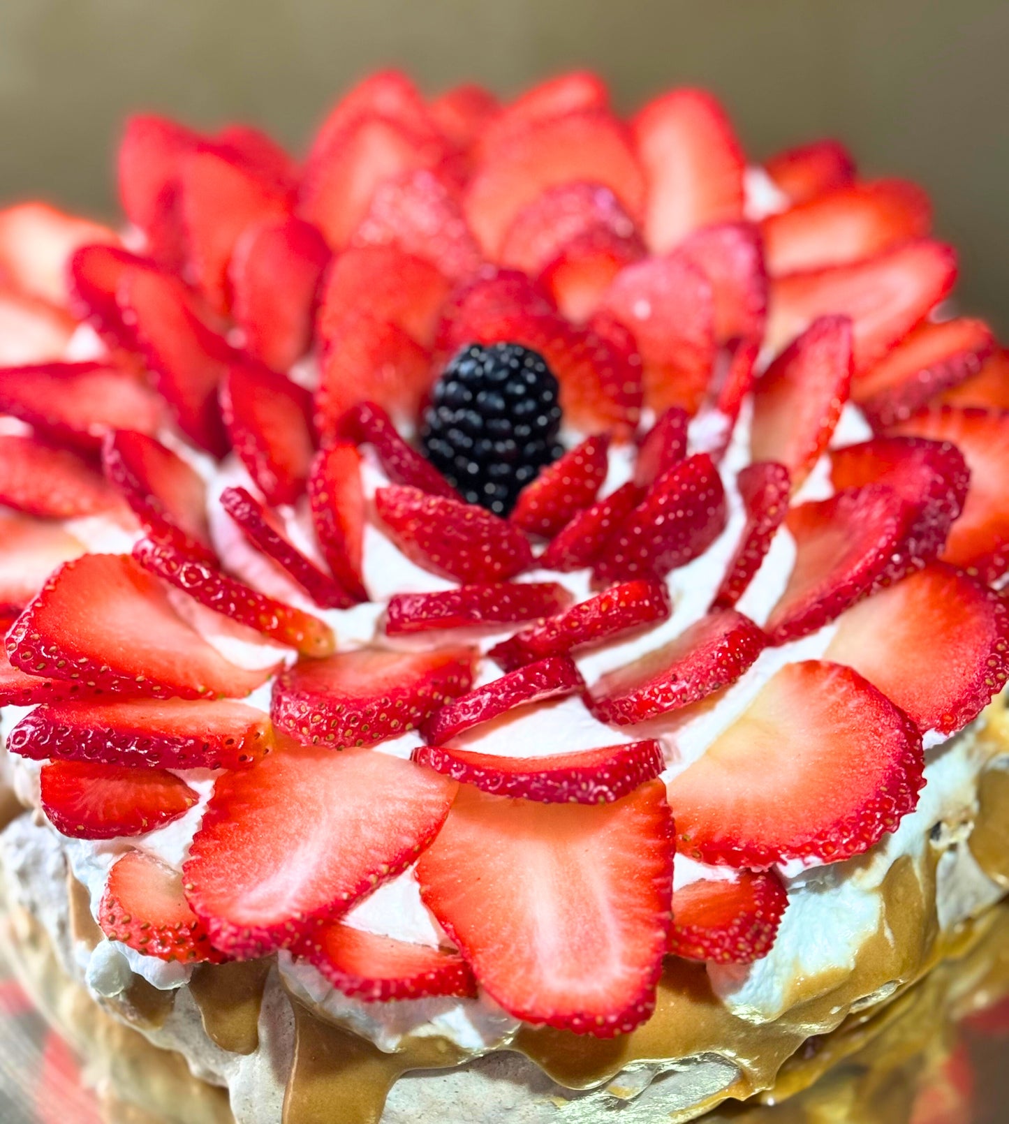 Strawberry Heart Pavlova