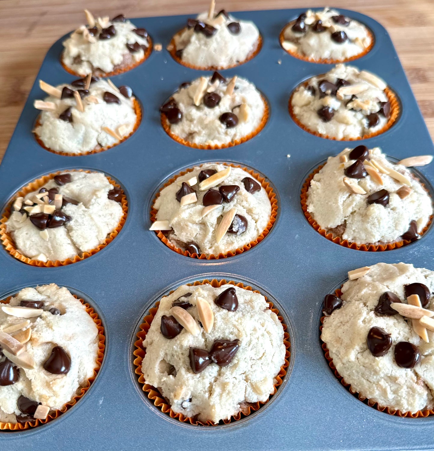 Almond | Chocolate Chip Muffins (Gluten Free ~ Vegan)