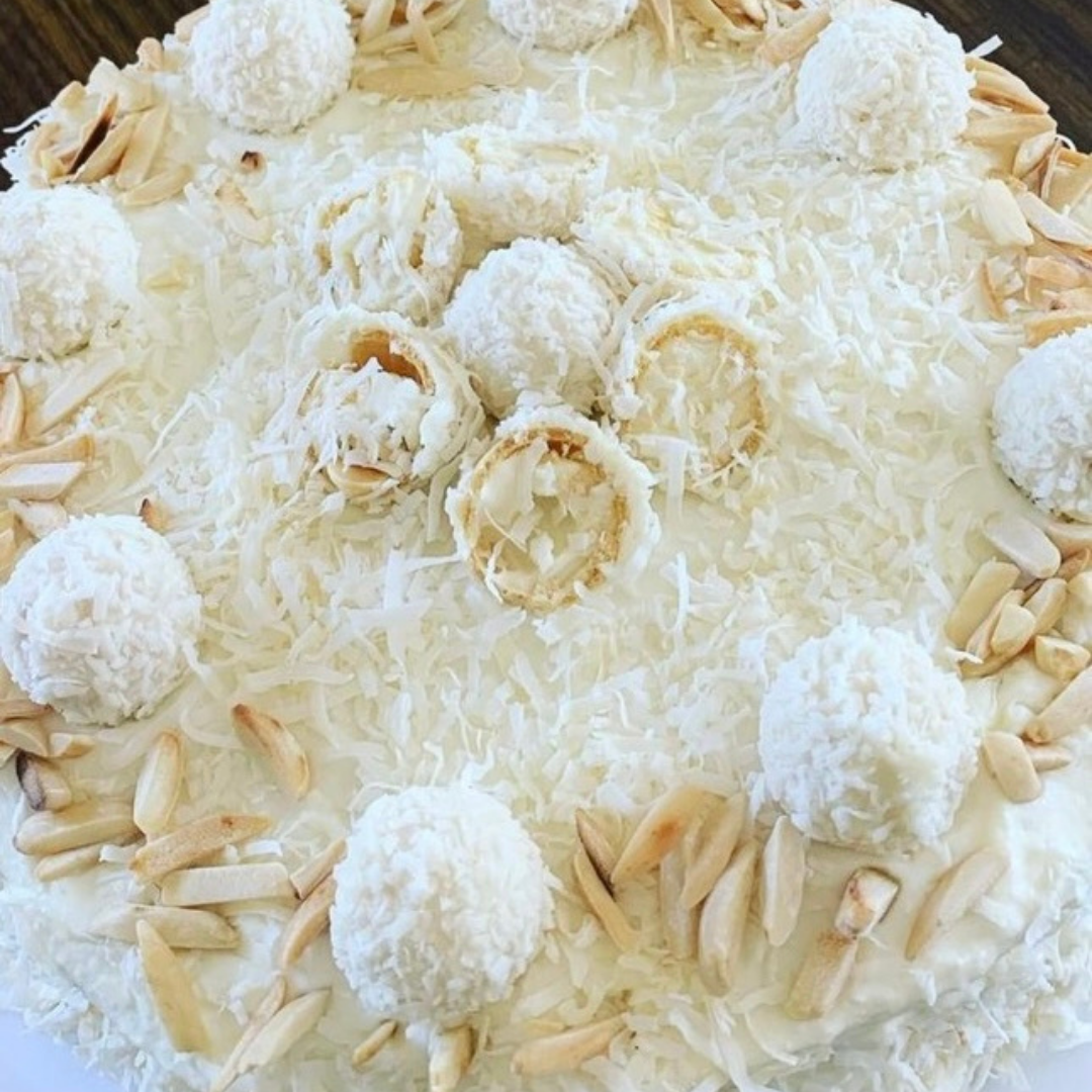 Pastel Raffaello (Pastel De Harina De Coco Y Almendras)