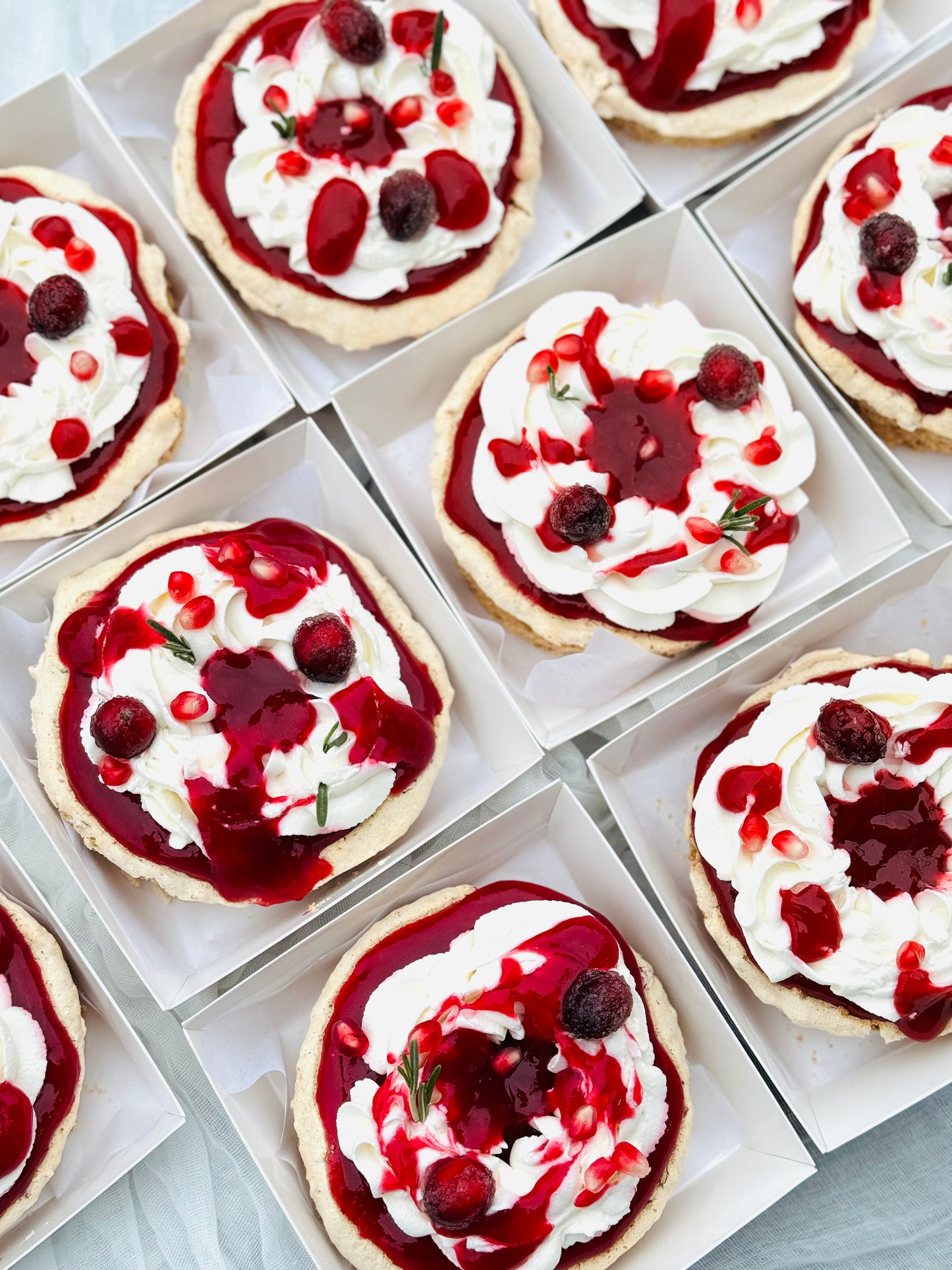 Holiday Cranberry Citrus Pavlova