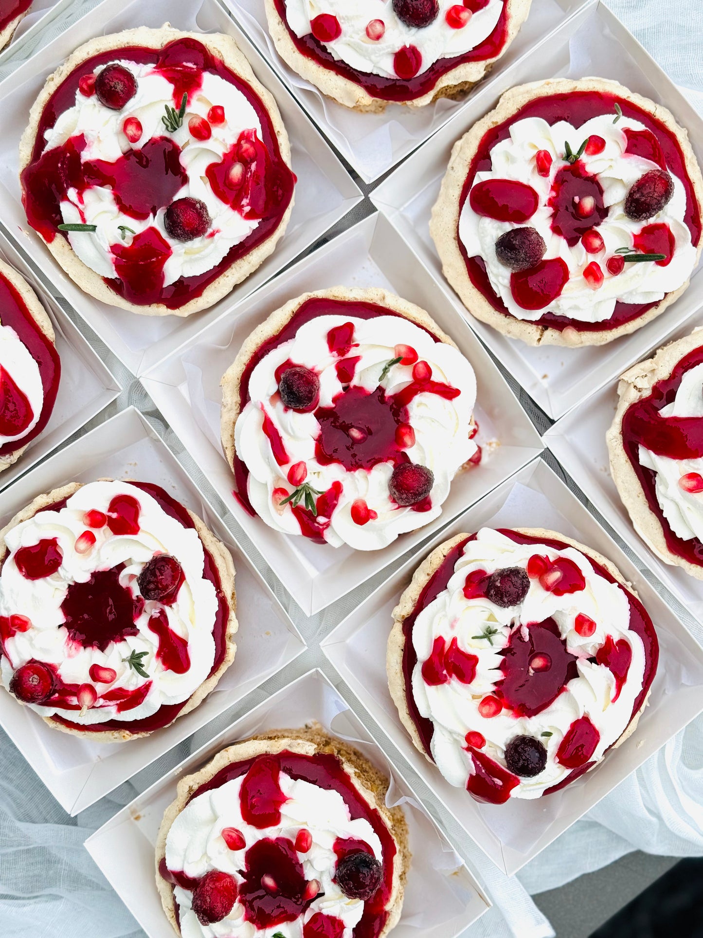 Holiday Cranberry Citrus Pavlova