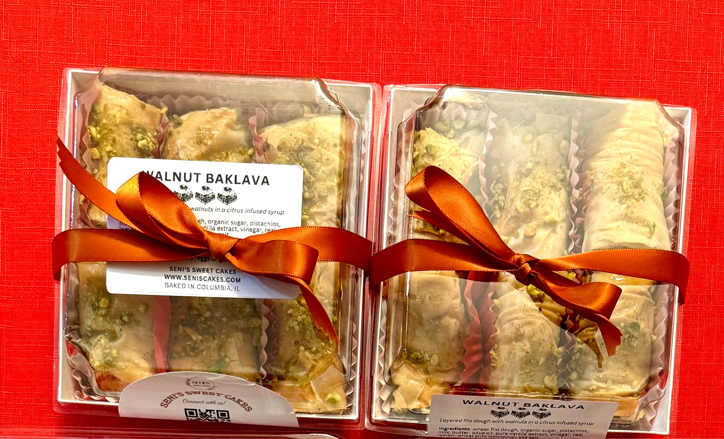 6 Walnut Baklava Gift Boxes (6 pc)