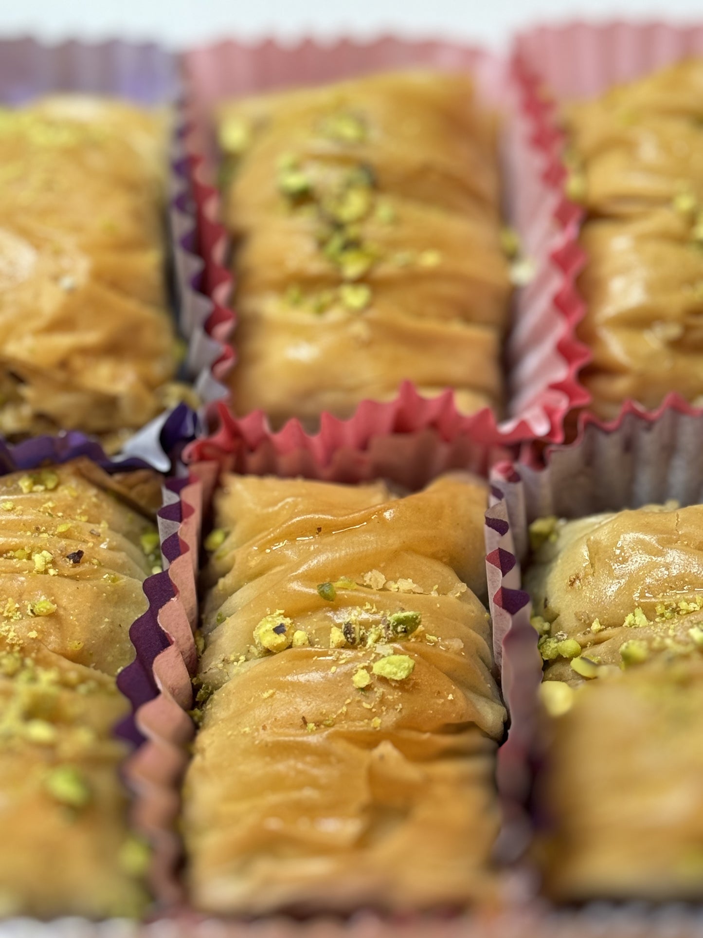 Baklava de nueces enrolladas