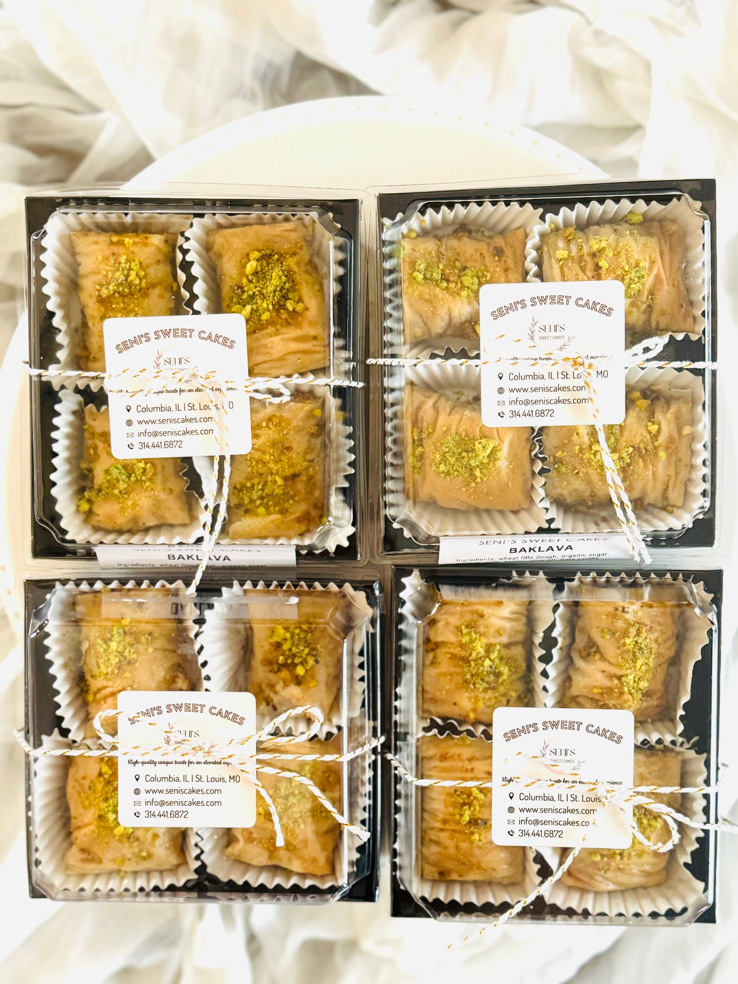 10 Walnut Baklava Gift Boxes (4 pc)